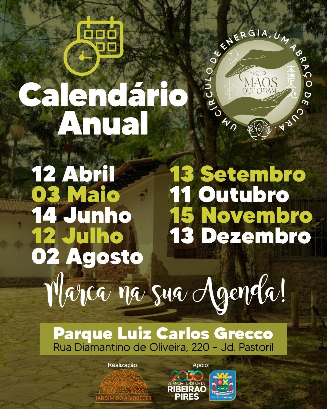 Mãos que curam - Yoga no Parque